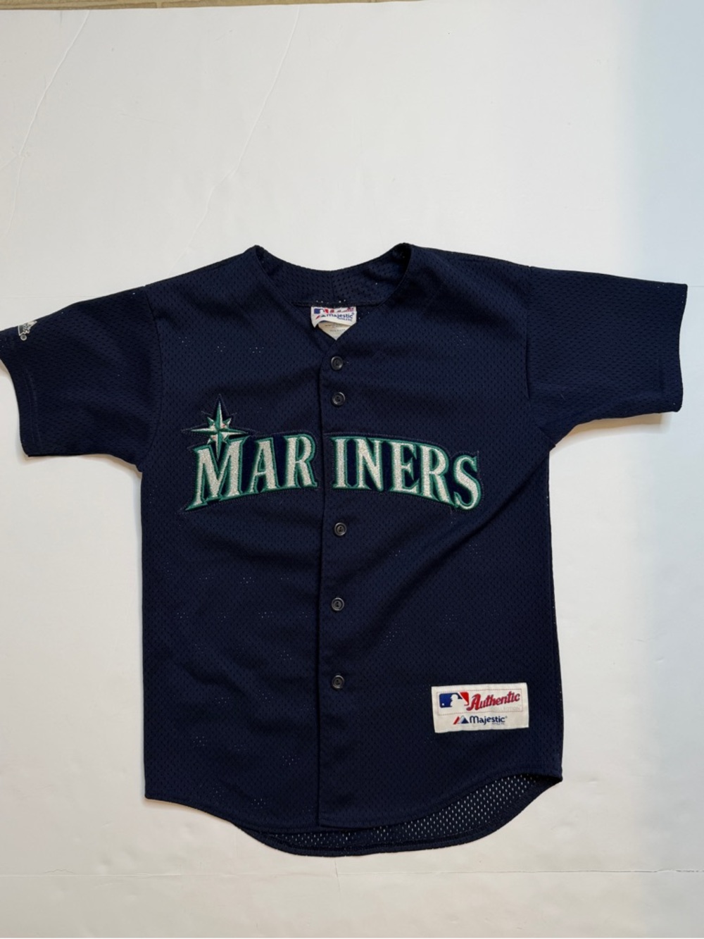 Majestic Navy Mariners Kids Baseball Jersey